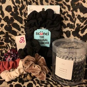 Scrunchie and Phone Cord Pony Bundle BNWT